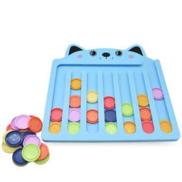 Juego infantil tablero con fichas 25x27cm. Celeste