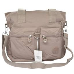 Bolso cartera al hombro 35x28x14cm. Beige