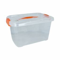 Caja organizadora plstica con tapa y asas 40 x 27 x 21 cm