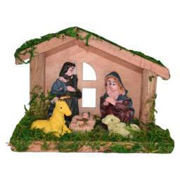 Pesebre de madera 12x5x9cm.