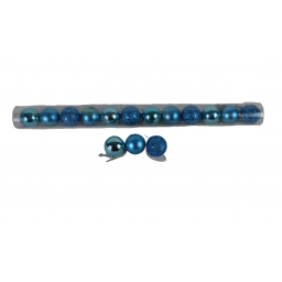 Bolas de navidad 3cm azul x12unidades