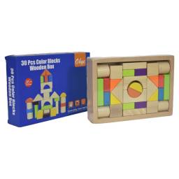 Juego de bloques madera 30 pcs