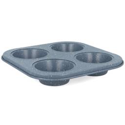 Asadera con moldes para cupcake 18cm. Gris