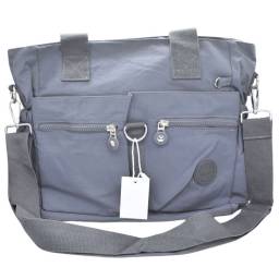 Bolso cartera al hombro 35x28x14cm. Azul grisceo