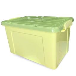 Caja plstica apilable verde 43x29x24cm