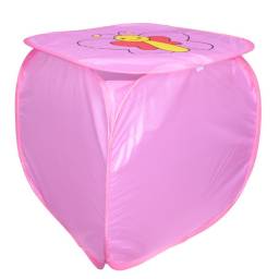 Canasto infantil de nylon rosado 43x45cm.