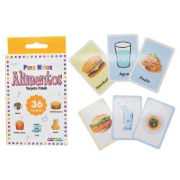 Cartas didcticas nombres de alimentos 12x8cm