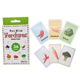 Cartas didcticas nombres de verduras 12x8cm