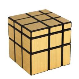 Cubo mgico espejado 6cm. Dorado