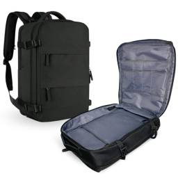 Mochila de viaje impermeable oxford 32x15x46cm negra