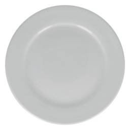 Plato llano de cermica blanco 26.5cm