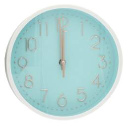 Reloj de pared 25cm. Celeste