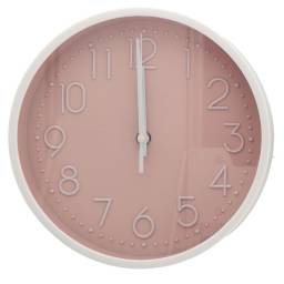 Reloj de pared 25cm. Rosa