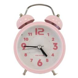 Reloj despertador redondo rosado 14 cm