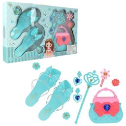 Set infantil de belleza con luces 43 x 26 cm. Celeste